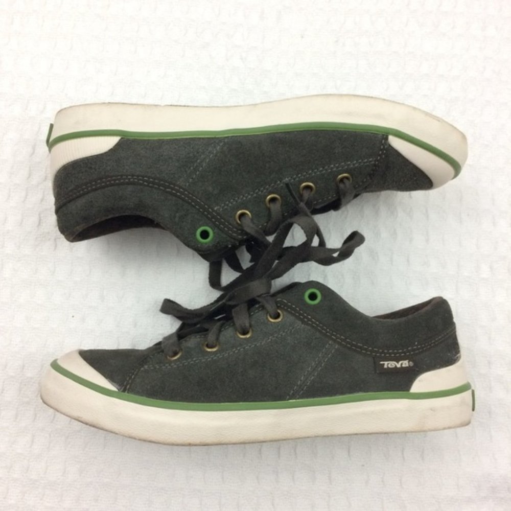 Teva Gray Faux Suede Sneakers Shoes